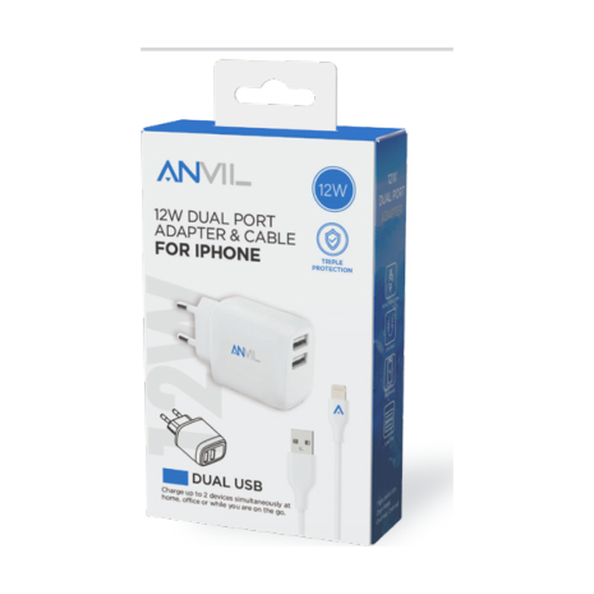ראש+כבל USB-LIGHTNING 12W — זמין לרכישה בעידן הסלולר